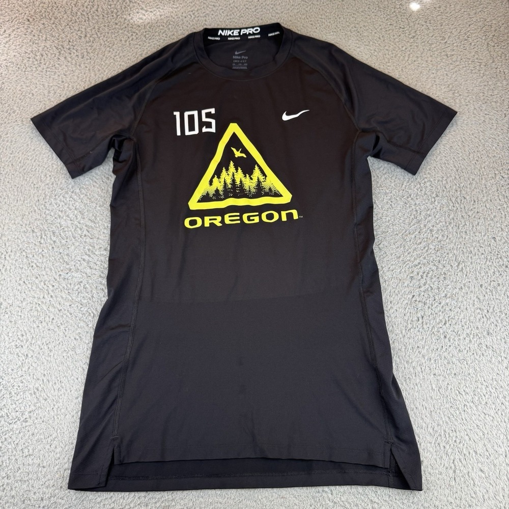 Oregon DUCKS Football TEAM ISSUED Nike Compression PRACTICE SHIRT #105 Men's Xxl